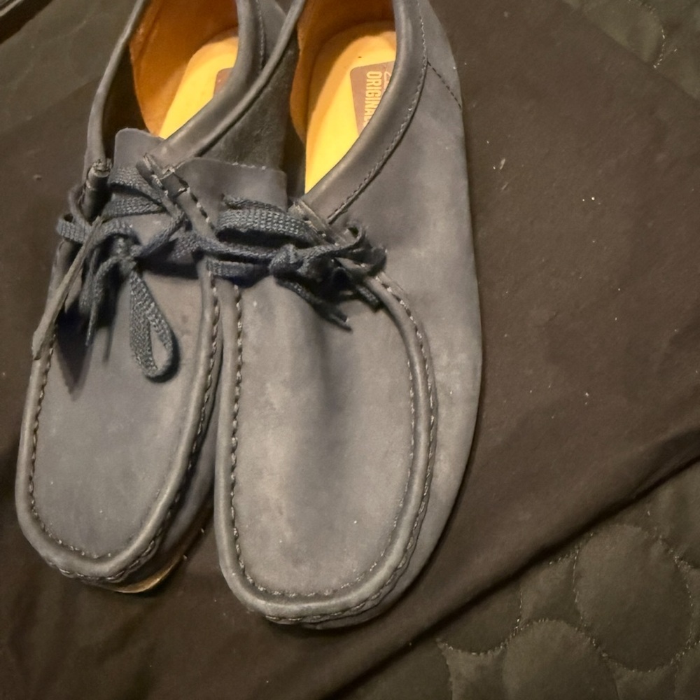 Clarks Blue Loafers Comfortable Slip-Ons